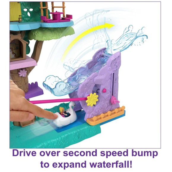 Polly Pocket Doll House, Pet Adventure Treehouse and 2 Dolls, Mini Toys - Picture 4 of 6